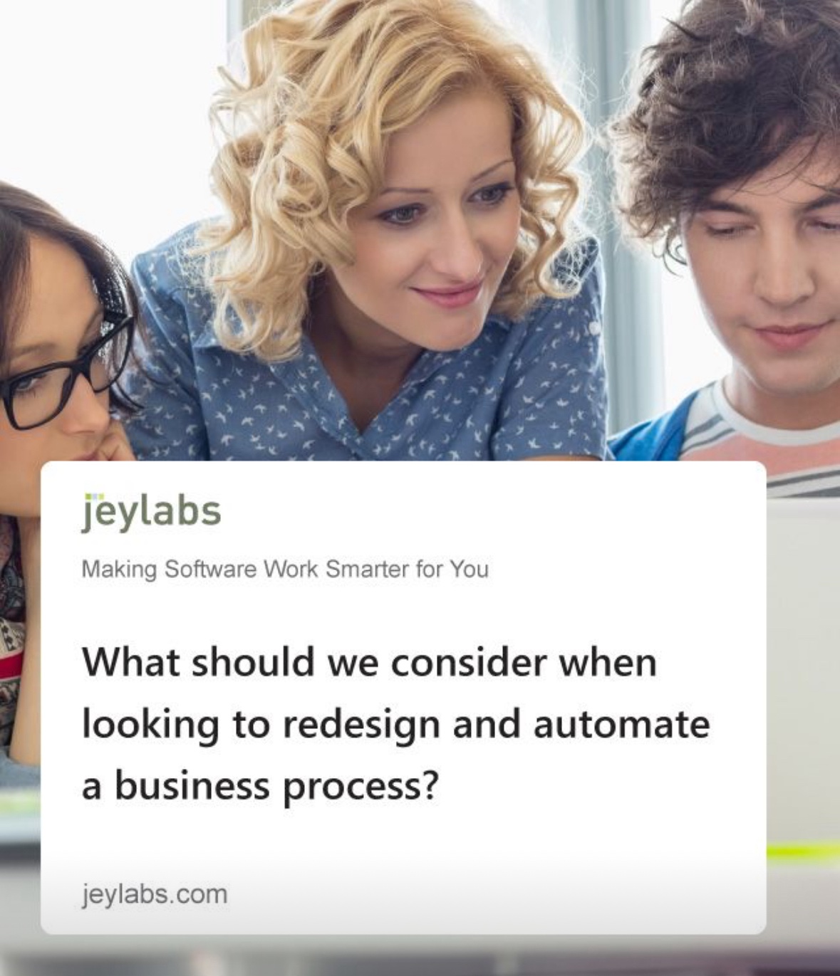 What should you consider when redesigning a business process?